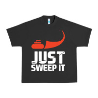 Pigment Black just sweep it! funny curling sports gift hoodie Urban Heavy Tee - lanVoArt