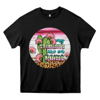 Black my students are on point round earring Heavy Core Tee - BundleAndBundleShop