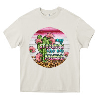 Cream my students are on point round earring Heavy Core Tee - BundleAndBundleShop
