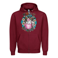 Burgundy Happy Easter Zipper Hoodie - CowhideDigitalArt