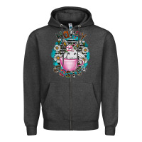 Charcoal Heather Happy Easter Zipper Hoodie - CowhideDigitalArt