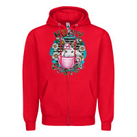 Red Happy Easter Zipper Hoodie - CowhideDigitalArt