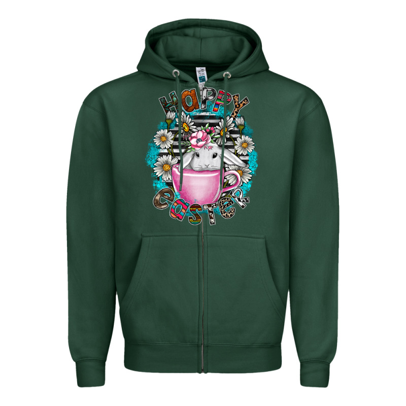 Happy Easter Zipper Hoodie by CowhideDigitalArt | Teevron