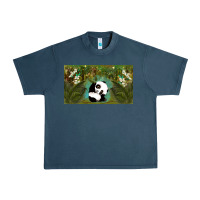 Midnight Navy cute panda Urban Heavy Tee - TumblerDesignByShophia
