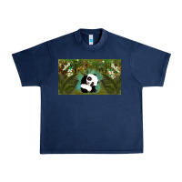 Navy cute panda Urban Heavy Tee - TumblerDesignByShophia