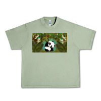 Oil Green cute panda Urban Heavy Tee - TumblerDesignByShophia
