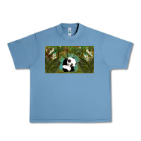 Pebble Blue cute panda Urban Heavy Tee - TumblerDesignByShophia