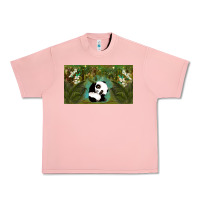 Salmon cute panda Urban Heavy Tee - TumblerDesignByShophia