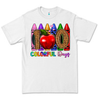 White 100 colorful day s Premium Tee - Artiststas