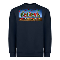 Navy christmas believe license plate Heavyweight Sweatshirt - BundleAndBundleShop