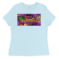 Baby Blue drink up witches Ladies Tee - BarkalooDesign