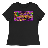 Black drink up witches Ladies Tee - BarkalooDesign
