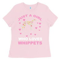 Bubblegum Pink Just A Girl Who Loves Whippets Ladies Tee - Bettercallsaul