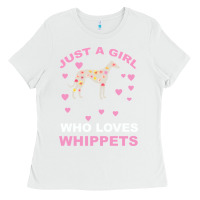White Just A Girl Who Loves Whippets Ladies Tee - Bettercallsaul