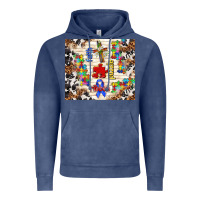 Vintage Denim faith puzzle ribbon Vintage Hoodie - TumblerDesignByShophia