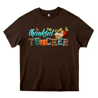 Chocolate Brown thankful teacher Heavy Core Tee - BundleAndBundleShop