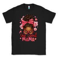 Black one loved mama afro messy bun Classic Tee - texasbilliewilder