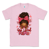 Bubblegum Pink one loved mama afro messy bun Classic Tee - texasbilliewilder