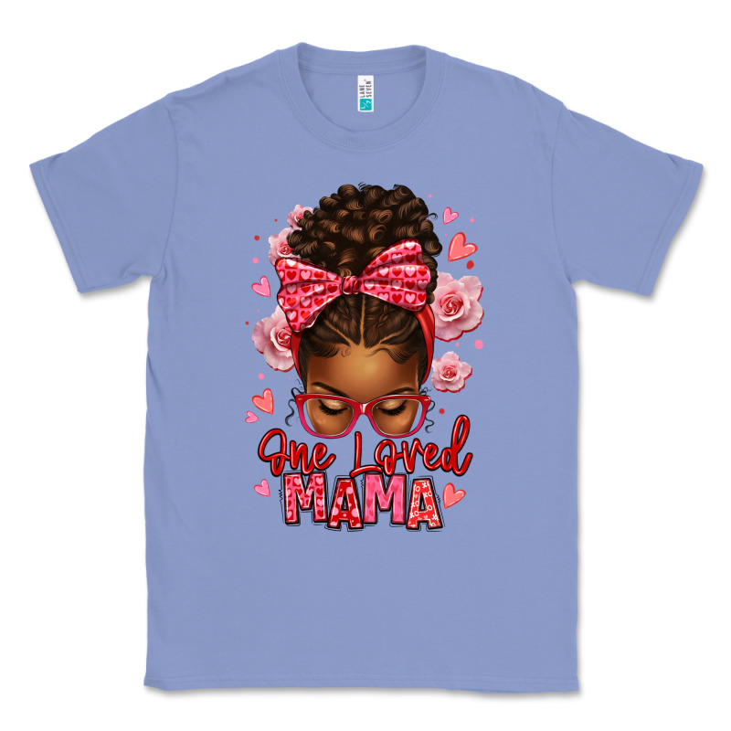 One Loved Mama Afro Messy Bun Classic Tee by texasbilliewilder | Teevron