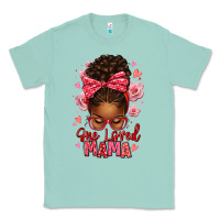 Seafoam one loved mama afro messy bun Classic Tee - texasbilliewilder
