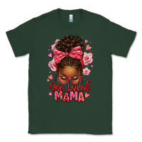 Sports Green one loved mama afro messy bun Classic Tee - texasbilliewilder