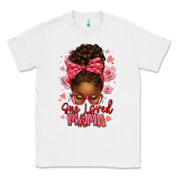 White one loved mama afro messy bun Classic Tee - texasbilliewilder