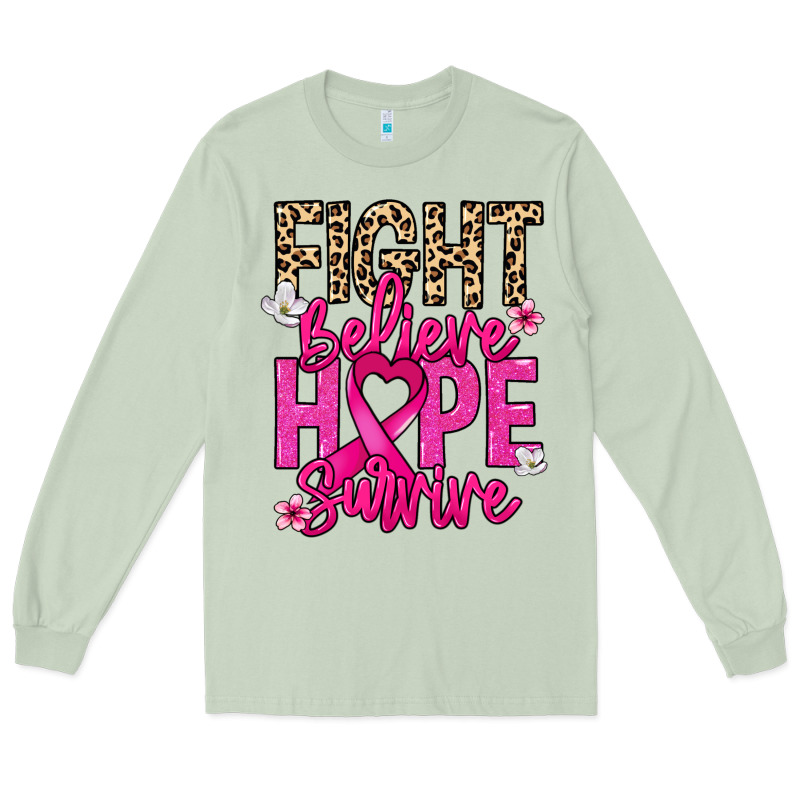 Fight Believe Hope Survive Cancer Awareness Long Sleeve Tee by HowdyJamesFarm | Teevron