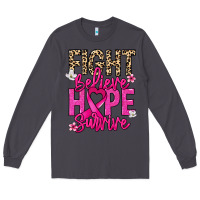 Smoke Fight believe hope survive Cancer Awareness Long Sleeve Tee - HowdyJamesFarm