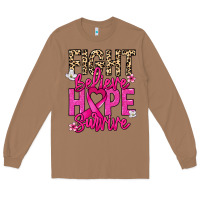 Toasted Coconut Fight believe hope survive Cancer Awareness Long Sleeve Tee - HowdyJamesFarm