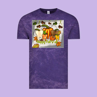 Happy Fall Y'all Teeth Vintage Tee Designed By Tumblerdesignbyshophia
