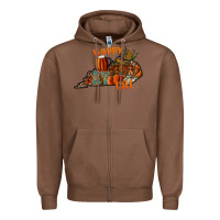 Chestnut happy fall Zipper Hoodie - CowhideDigitalArt