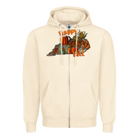Sandshell happy fall Zipper Hoodie - CowhideDigitalArt