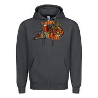 Smoke happy fall Zipper Hoodie - CowhideDigitalArt