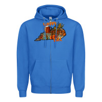 True Royal happy fall Zipper Hoodie - CowhideDigitalArt