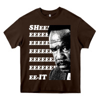 Chocolate Brown clay davis quotsheeeeeeitquot 3  t travel Heavy Core Tee - lanVoArt