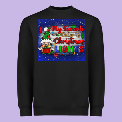 My Favorite Color Is Christmas Lights Heavyweight Sweatshirt Designed By Bundleandbundleshop