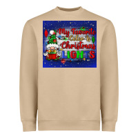 Mushroom my favorite color is Christmas lights Heavyweight Sweatshirt - BundleAndBundleShop