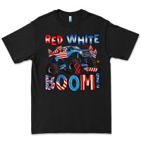 Black red white and boom 4th of july Premium Tee - Artiststas