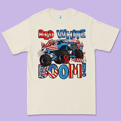 Red White And Boom 4th Of July Premium Tee Designed By Artiststas
