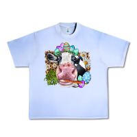 Grape Ice Happy Easter Cow with eggs Easter Day Urban Heavy Tee - HowdyJamesFarm