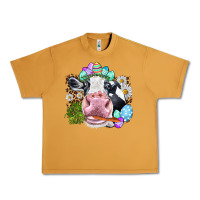 Peanut Butter Happy Easter Cow with eggs Easter Day Urban Heavy Tee - HowdyJamesFarm