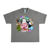 Tornado Happy Easter Cow with eggs Easter Day Urban Heavy Tee - HowdyJamesFarm