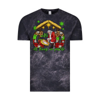 Cloud Black with god all things are possible santa baby jesus Vintage Tee - Jasminsmagicworld
