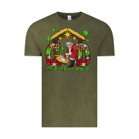 Vintage Olive with god all things are possible santa baby jesus Vintage Tee - Jasminsmagicworld