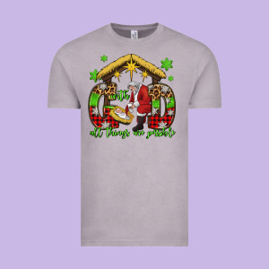 With God All Things Are Possible Santa Baby Jesus Vintage Tee Designed By Jasminsmagicworld