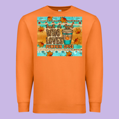 Just A Girl Who Loves Pumpkin Spice Tumbler Premium Sweatshirt Designed By Artiststas