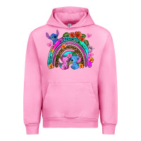 Fuchsia Pink stitch and lilo rainbow Urban Hoodie - AdoDesignShop