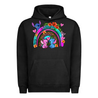 Pigment Black stitch and lilo rainbow Urban Hoodie - AdoDesignShop