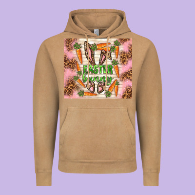 Easter Bunny With Carrots Vintage Hoodie Designed By Tumblerdesignbyshophia