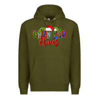 Army Green Christmas Grandpa Claus Premium Hoodie - FaDigitalArtStudio